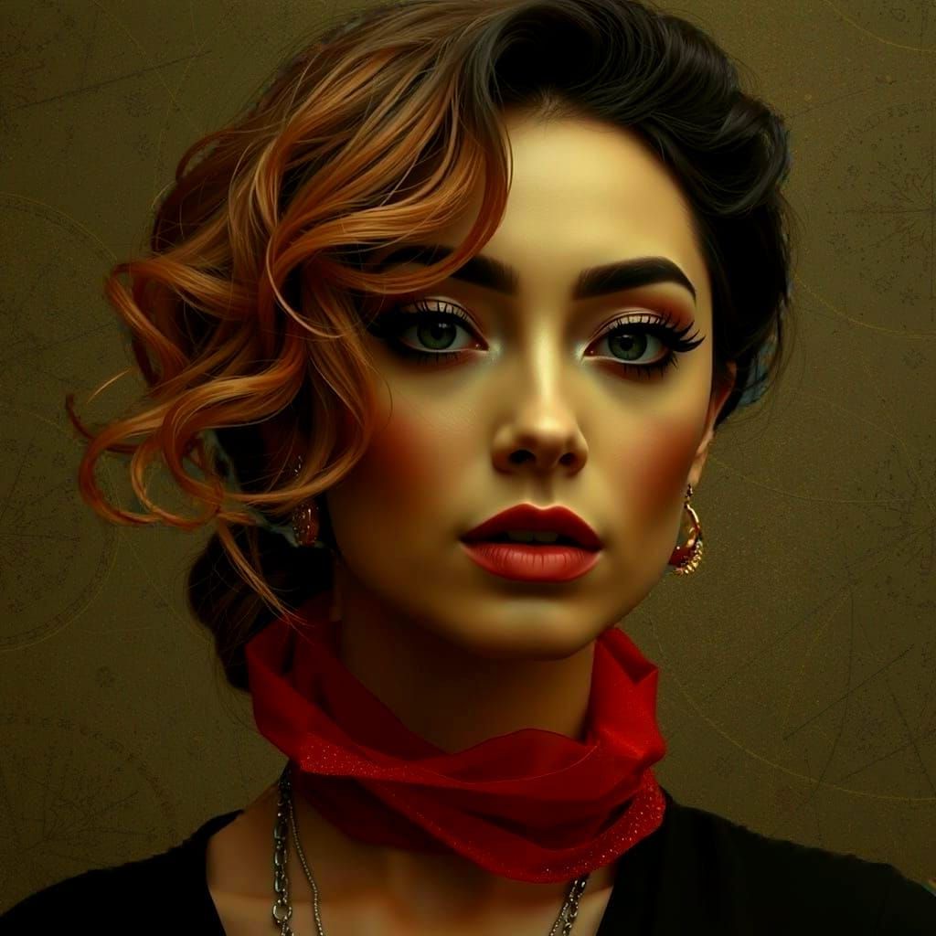 Vivid Swirling Abstract Forms in Red Hues