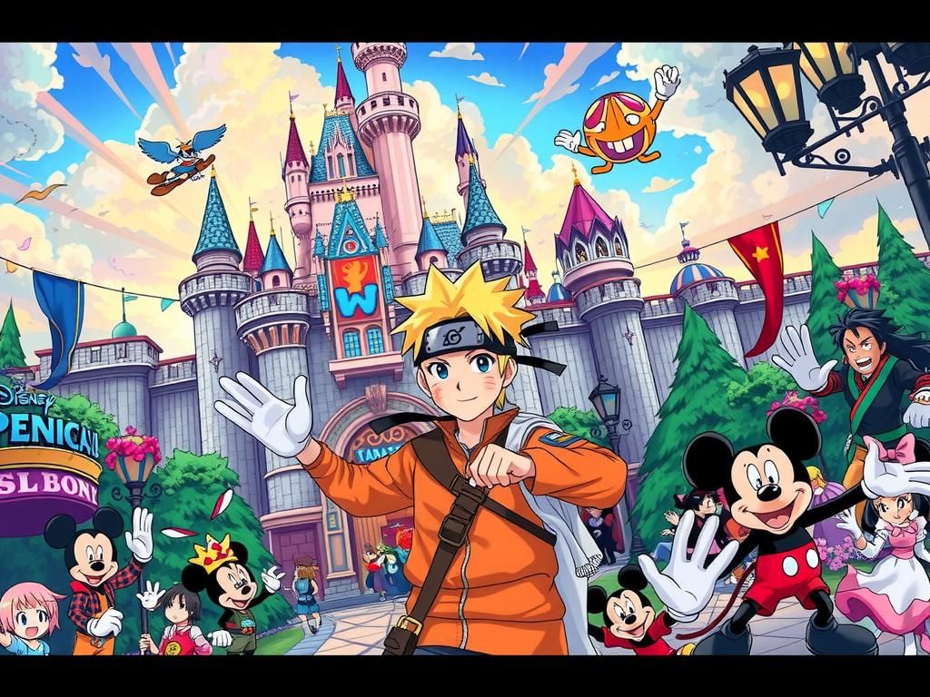Naruto and Disney Fusion at Vibrant Disneyland