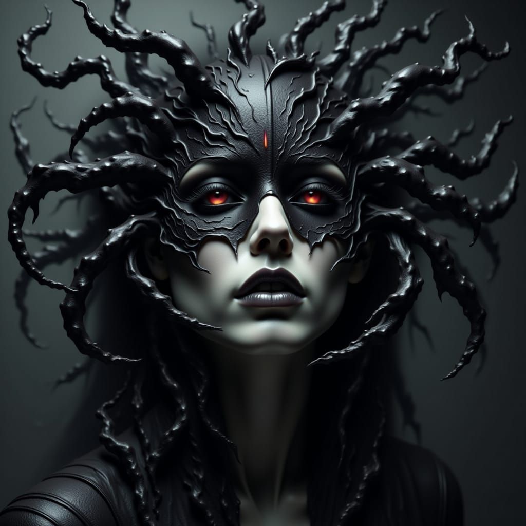 Ethereal Gothic Horror in Dark, Surrealistic Style