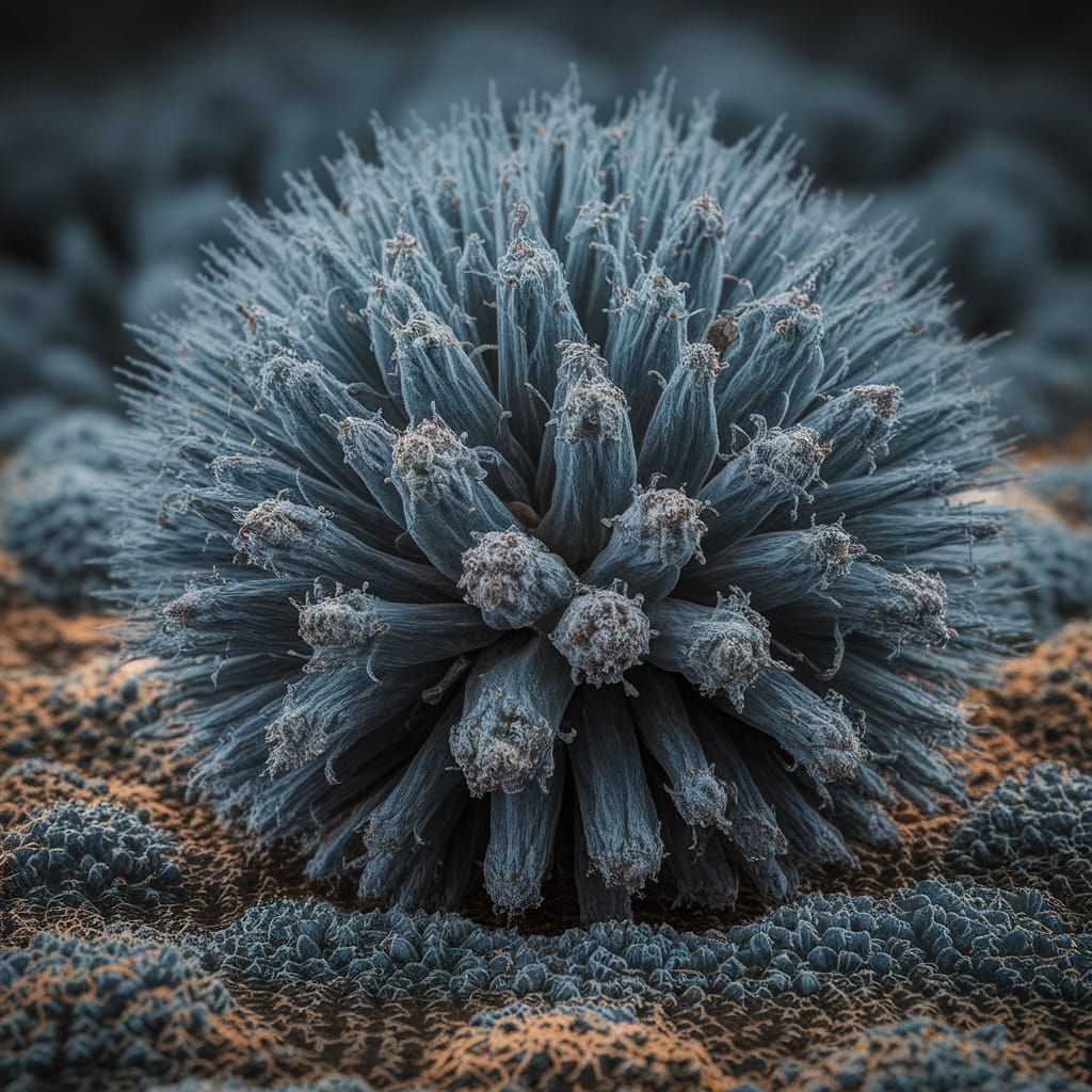 Abstract Bloated Cobalt Gloomy Texture