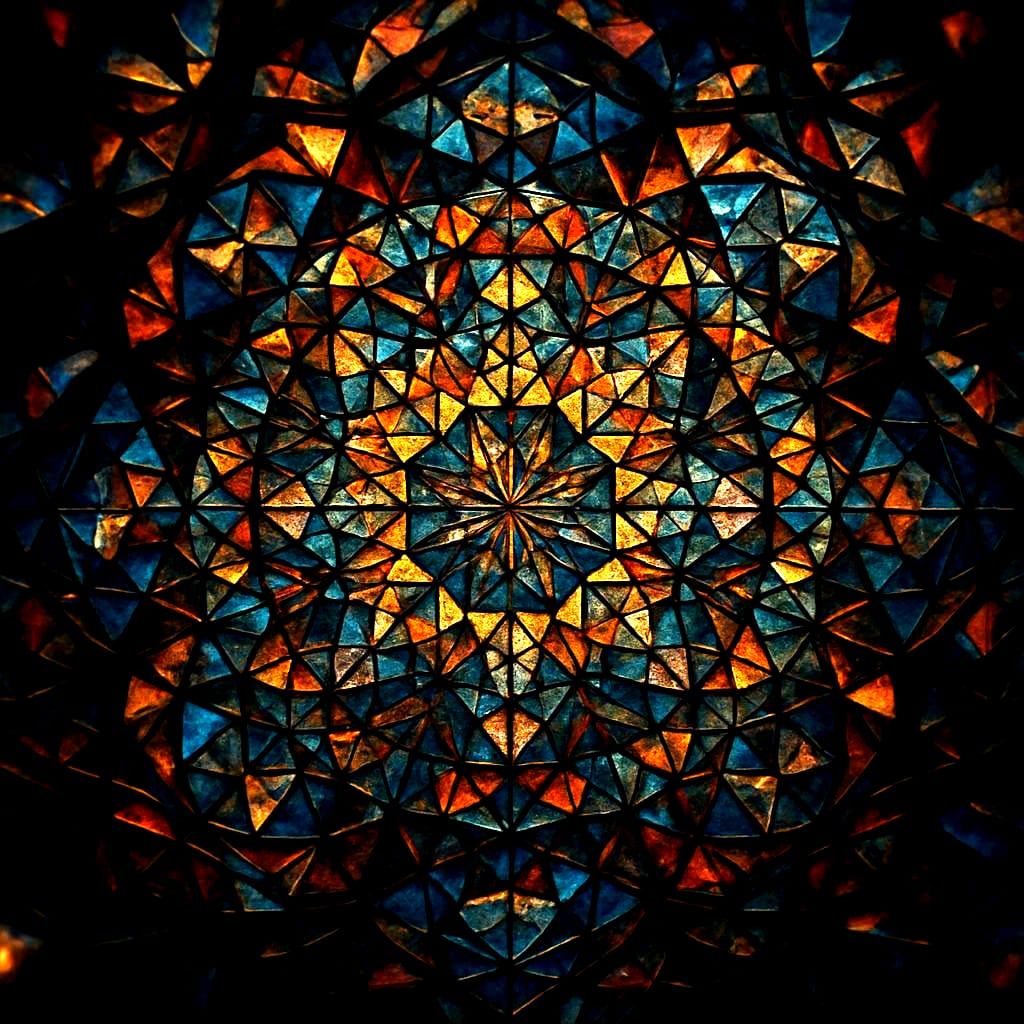 Radiating Geometric Designs in a Kaleidoscope