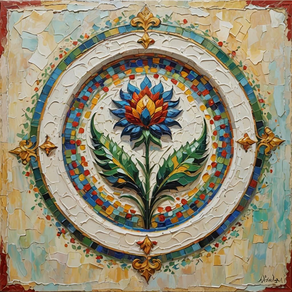 Ottoman Art: Neo-Impressionist Impasto Oil Painting