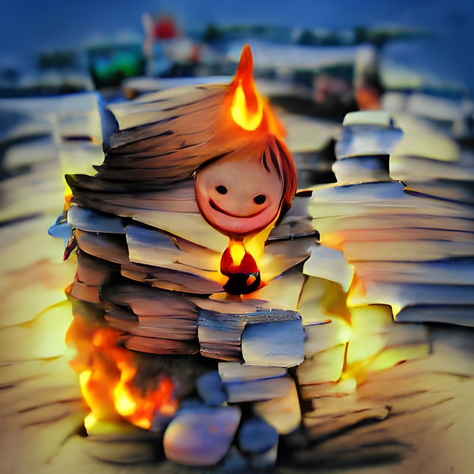 Burning Troubles: A DeviantArt-Inspired Visual