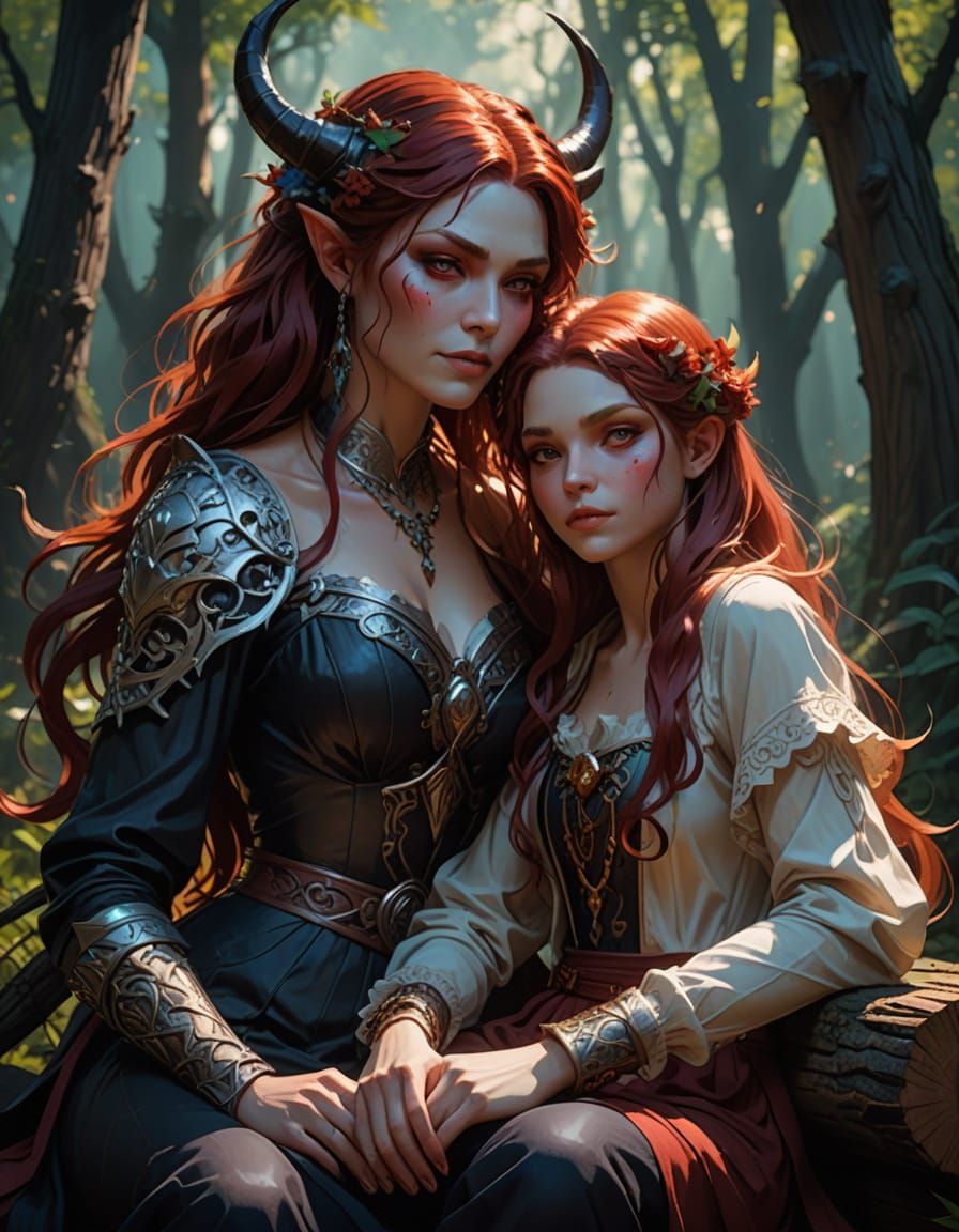 Demoness Portrait in Dark Fantasy Style