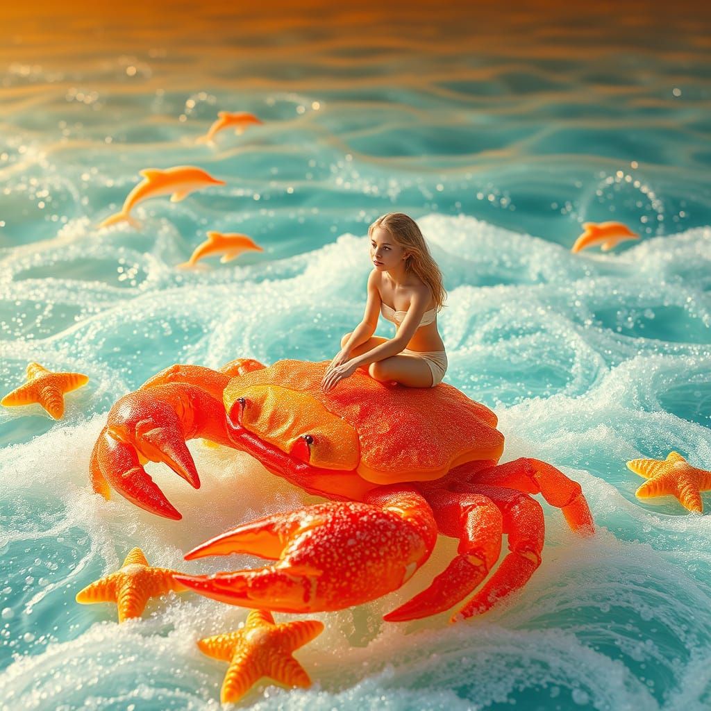 Soda Ocean with Gummy Candy Dolphins