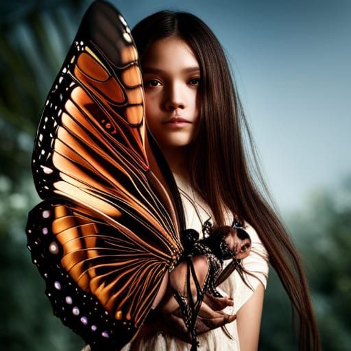 Olivia Rodrigo Butterfly Transformation: Hyperrealistic 64MP...