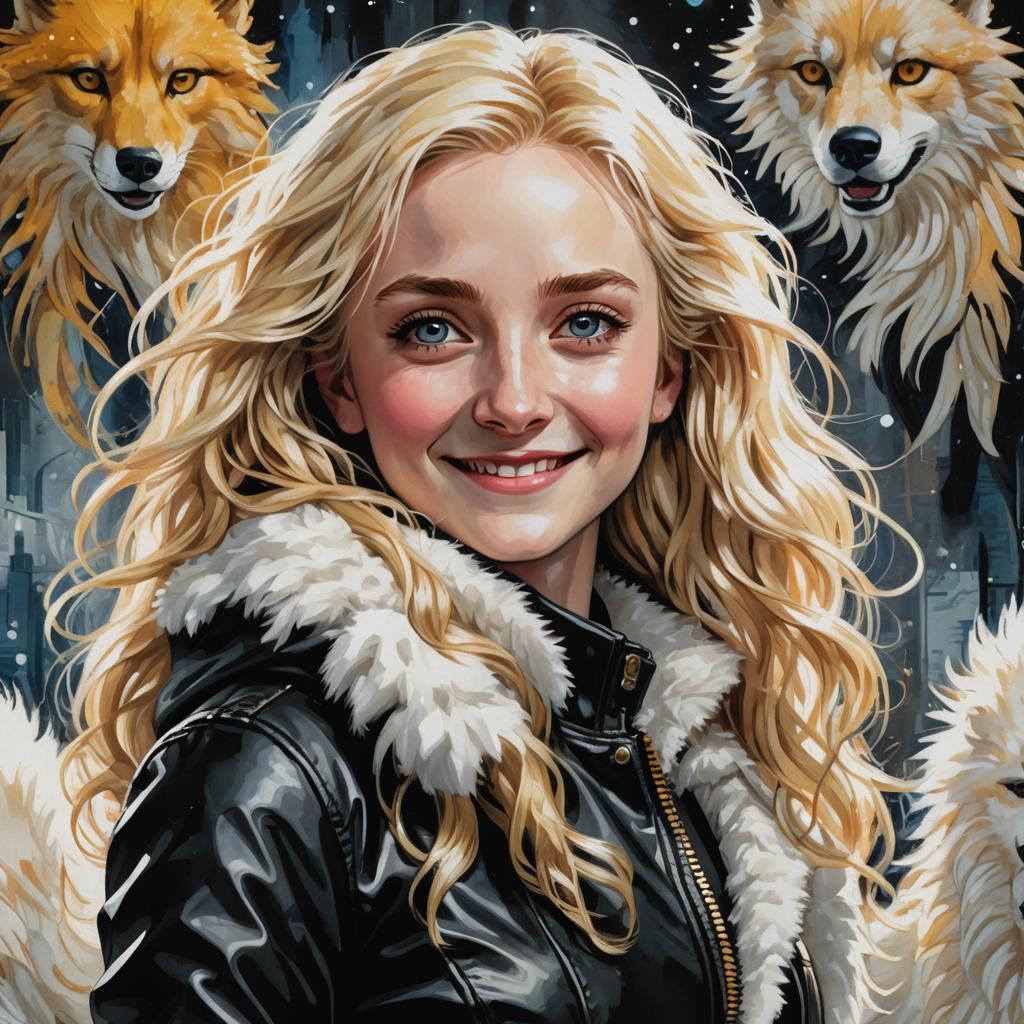 Luna Lovegood Portrait in Comic Book Style