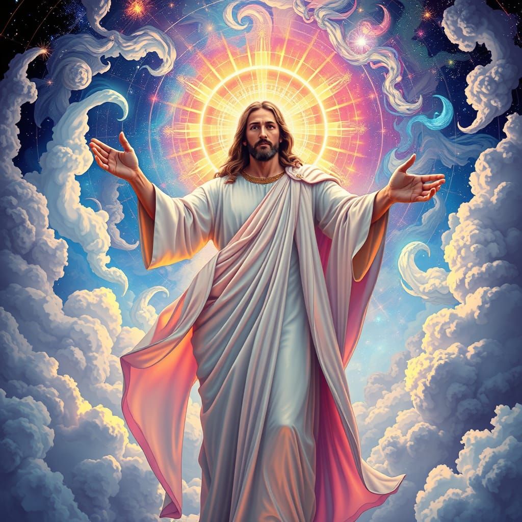 Jesus Christ in Astral Clouds: A Holographic Illustration