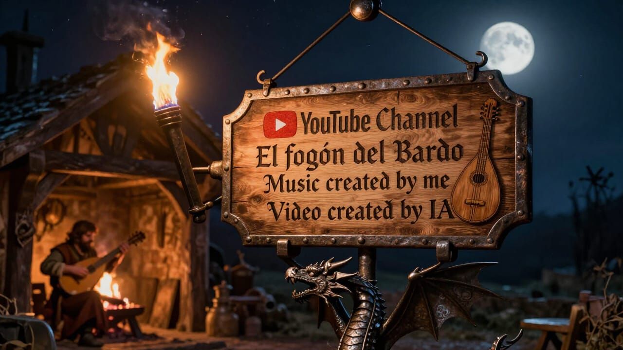 Medieval Tavern Sign with Dragon Stand and Musician