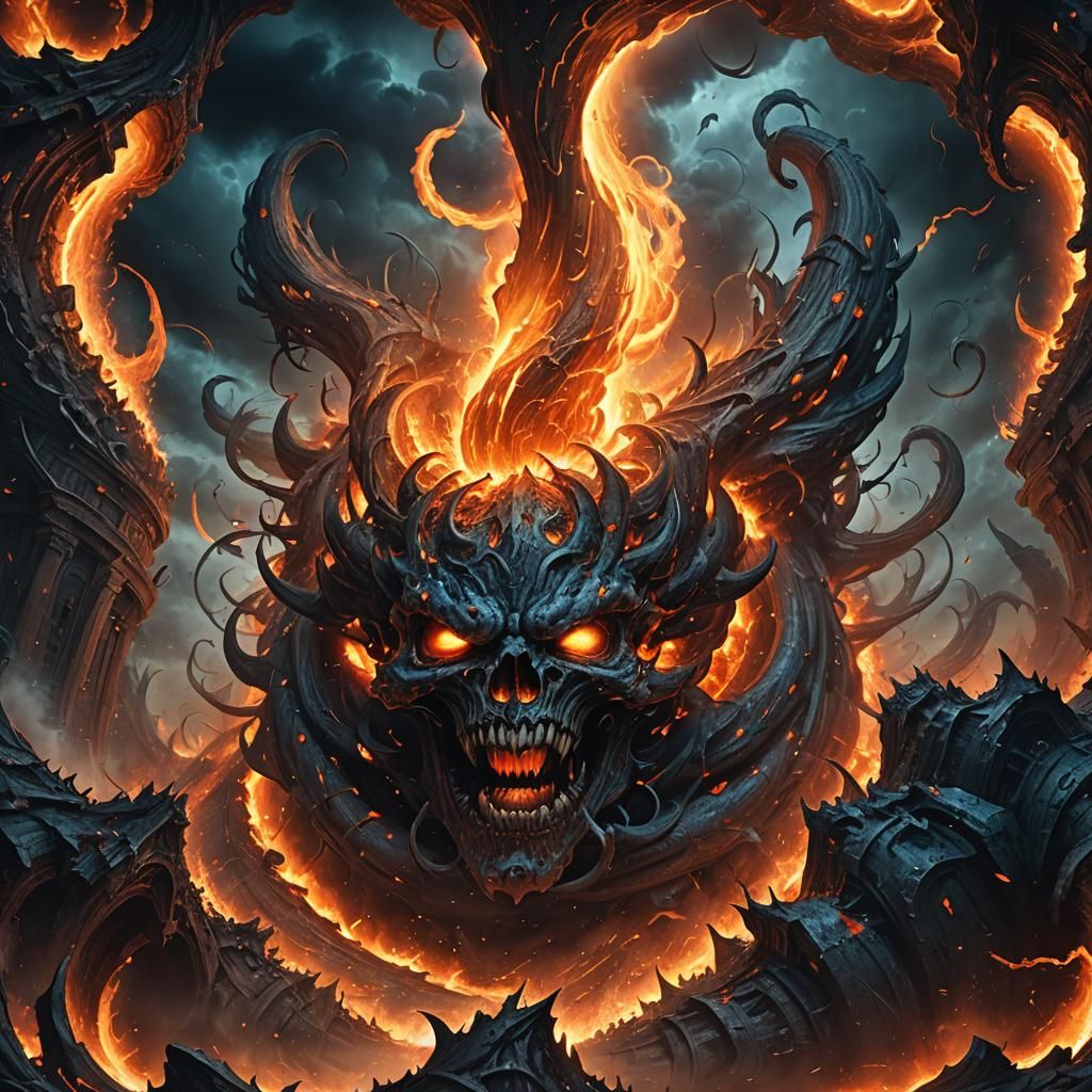 Infernal Soul Tornado in Dark Fantasy Style