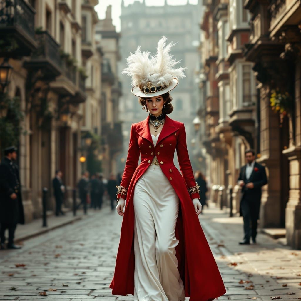 Steampunk Lady in Victorian Indian City