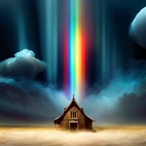 Rainbow to Valhalla: Detailed Matte Painting in 8K