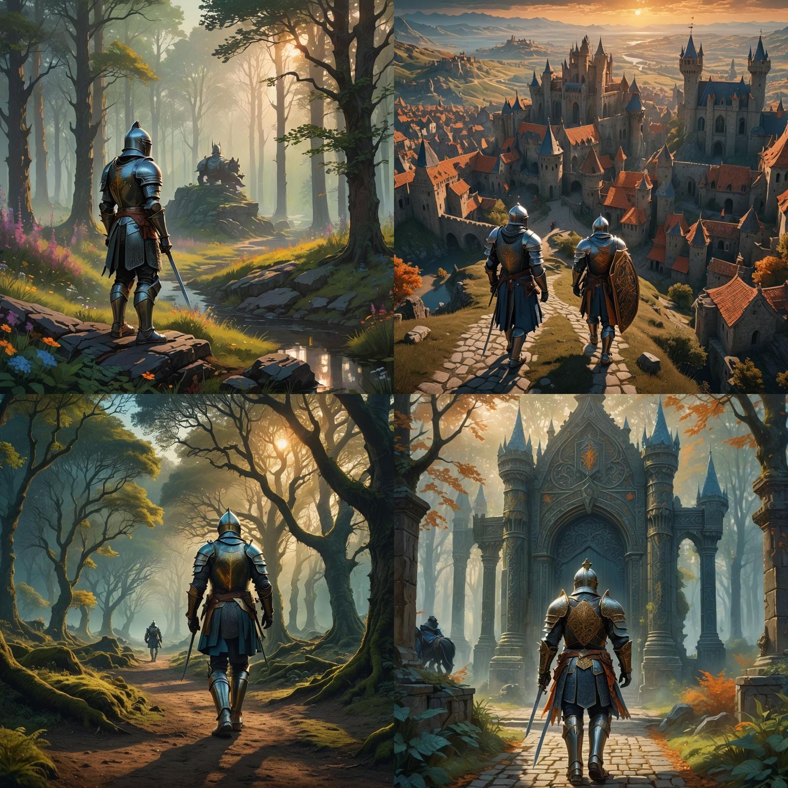 Knight's Departure: A Life of Peace in Detailed Matte Painti...