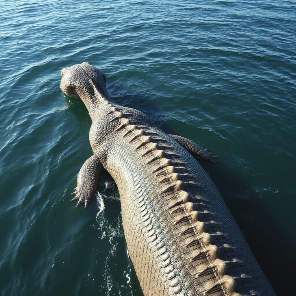 Giant Sea Serpent off the Scottish Coast