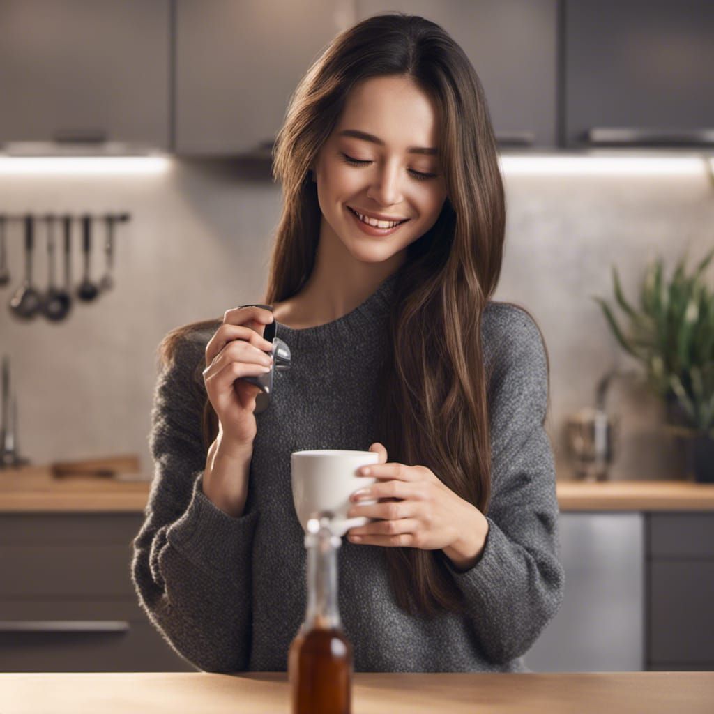 Girl Smiling with Phone in Hyperdetailed Portrait