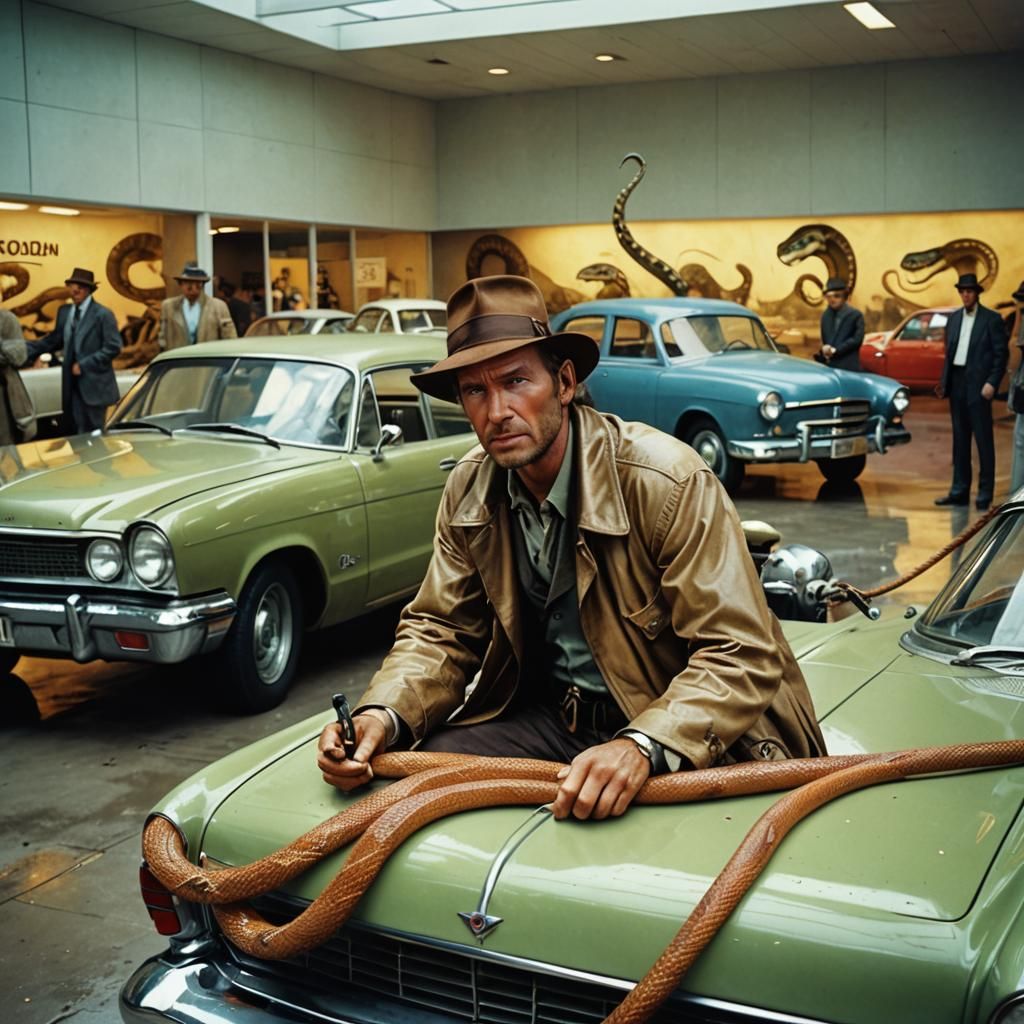 Indiana Jones' Snake Pit Car Dealership: Photorealistic Retr...