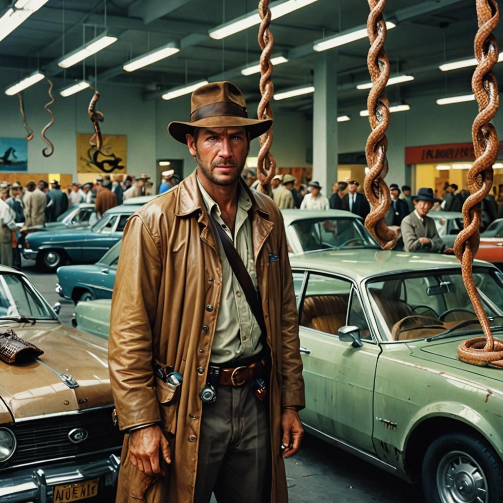 Indiana Jones's Surreal Car Dealership in Post-Apocalyptic S...