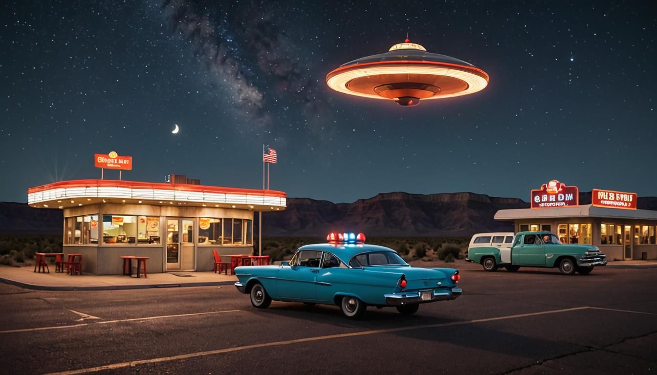 UFO Abduction at Desert Diner Near Grand Canyon