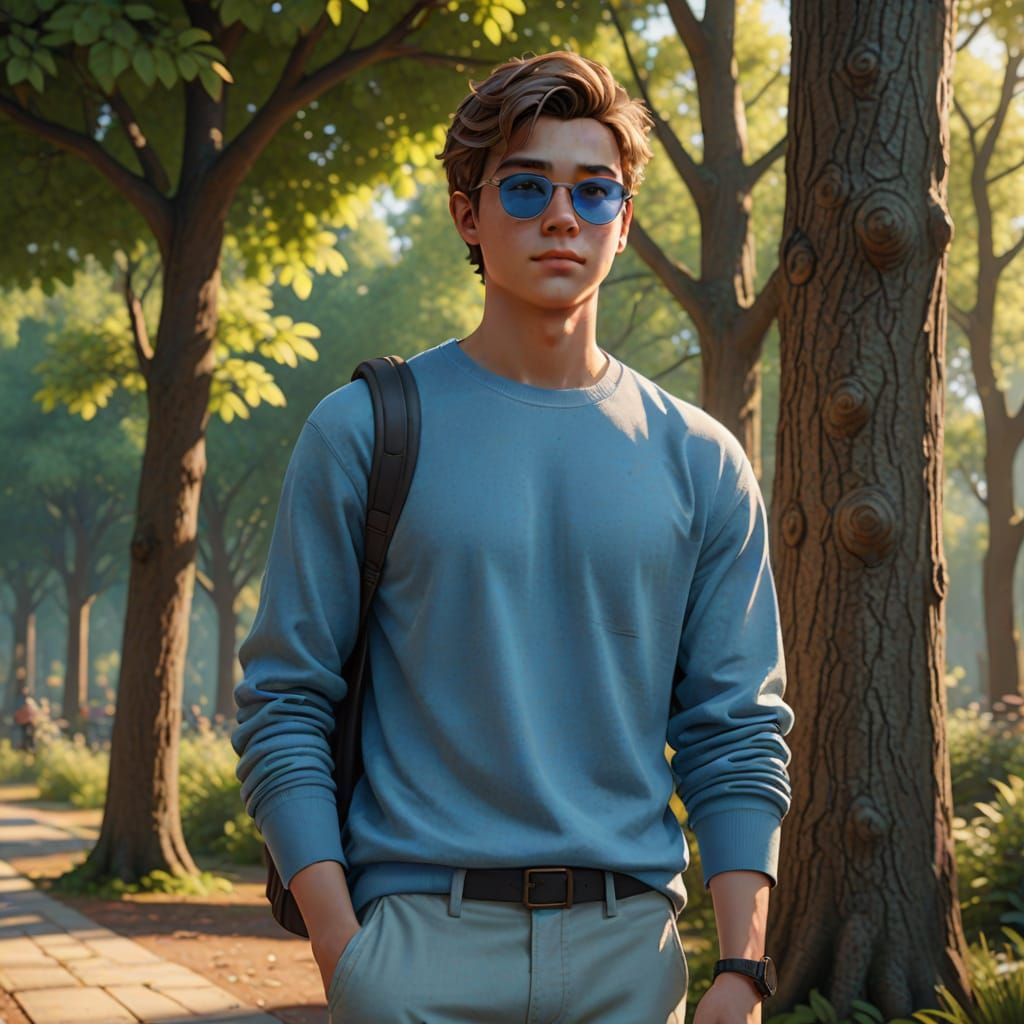 Vibrant 3D Character in a Cozy Morning Scene