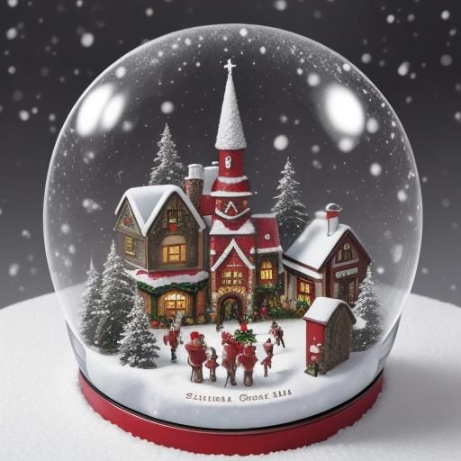 Santa's Village in Snow Globe