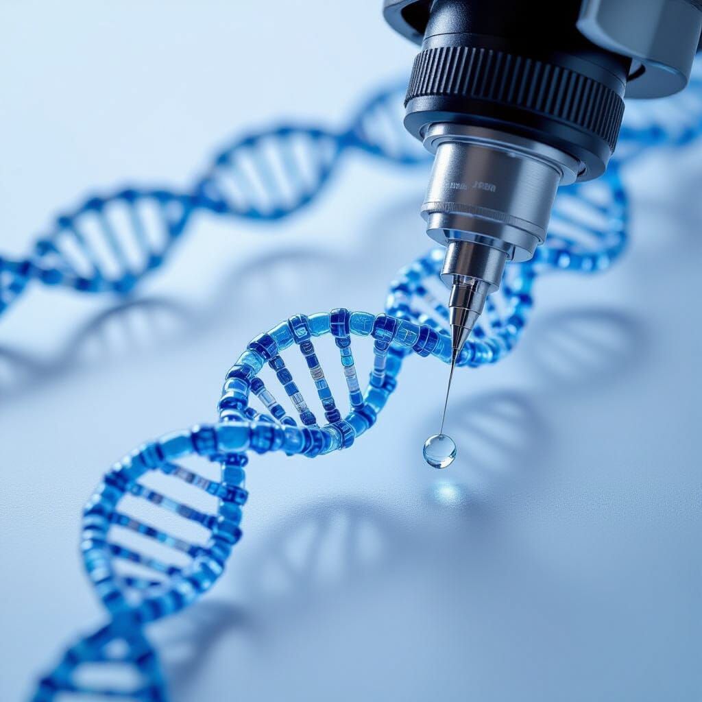 Hyperrealistic DNA Helix with Nanotech Details