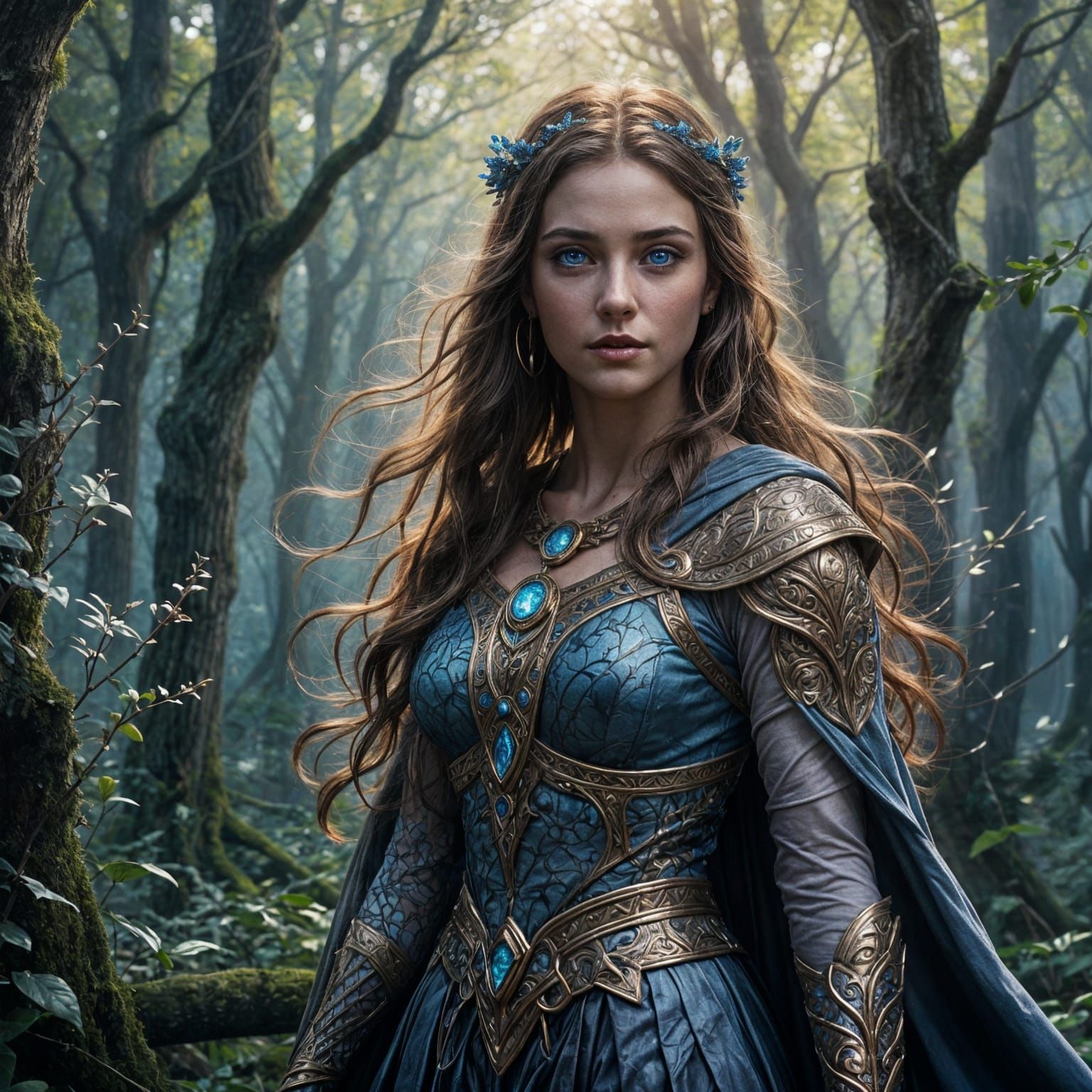 Goddess of Darkness and Nature: Digital Portrait