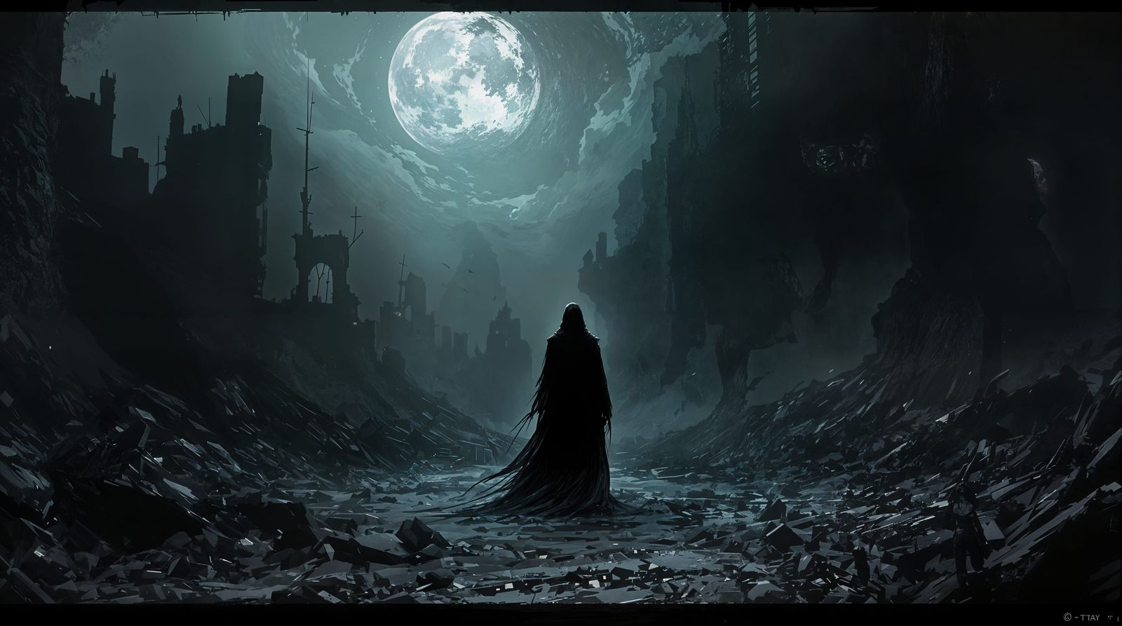 Dystopian Apocalypse in Post-Impressionist Style