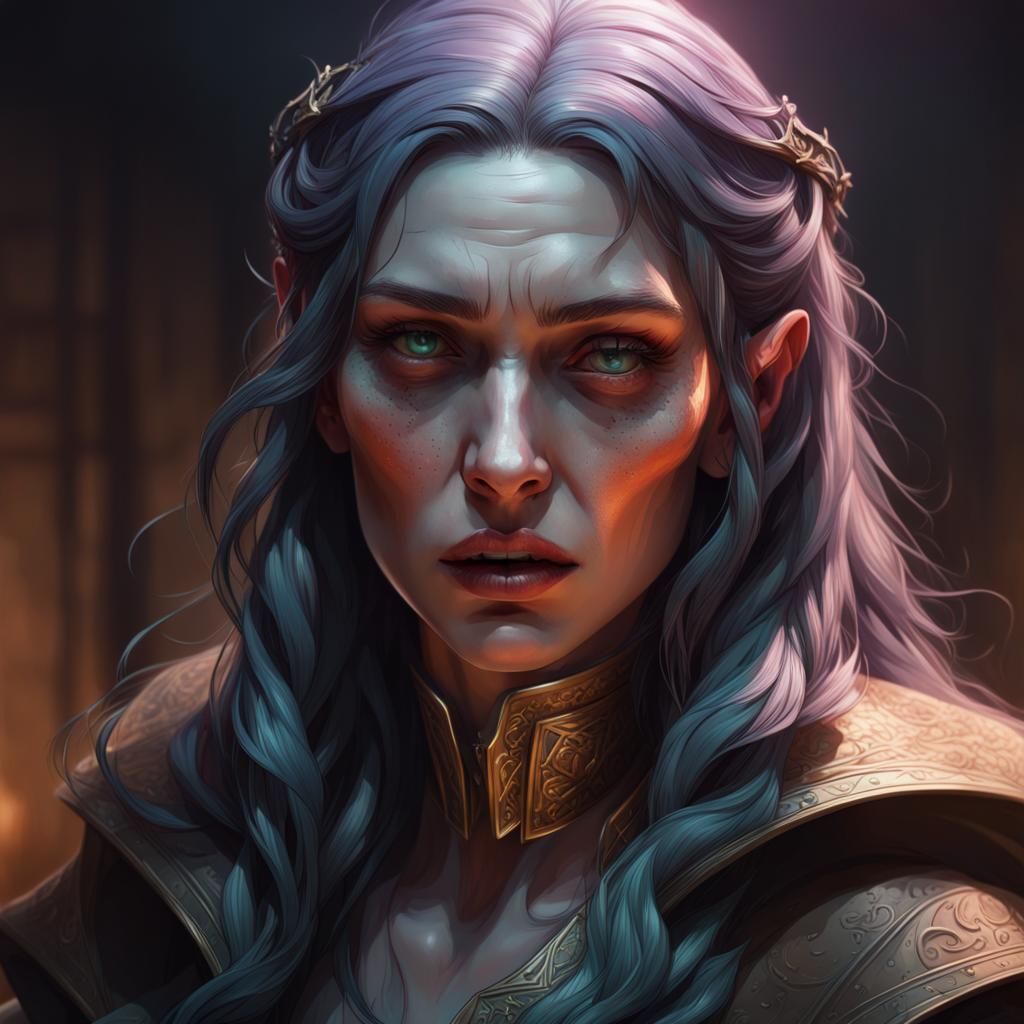 Witch Interrogation Portrait in Hyperdetailed Digital Art