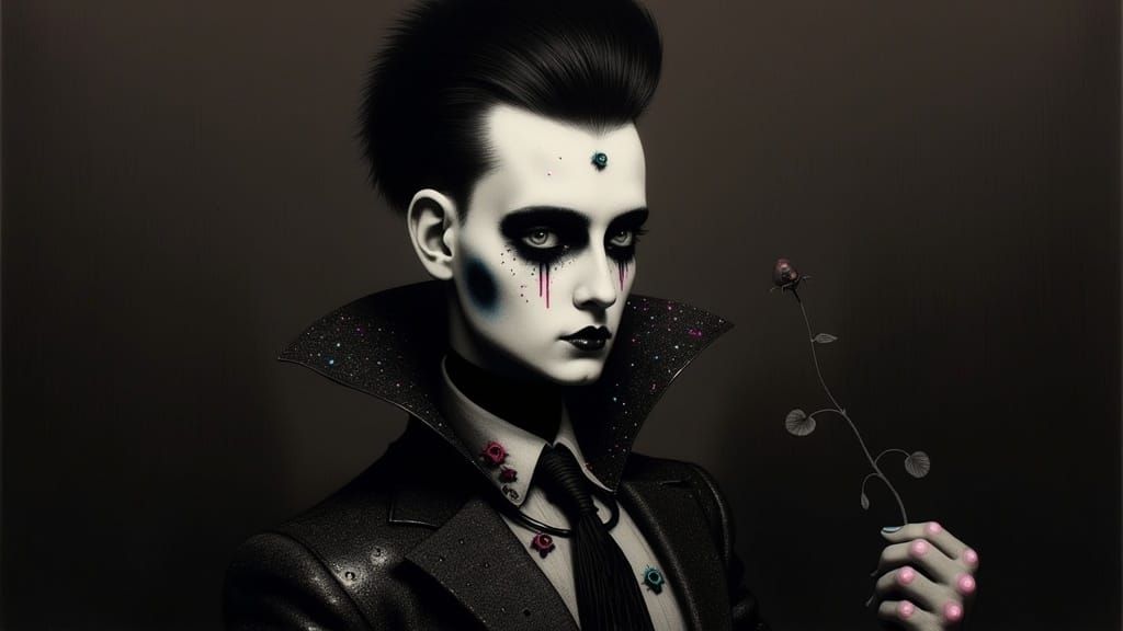 Gothic Dandy Gentleman in Dark Fantasy Art
