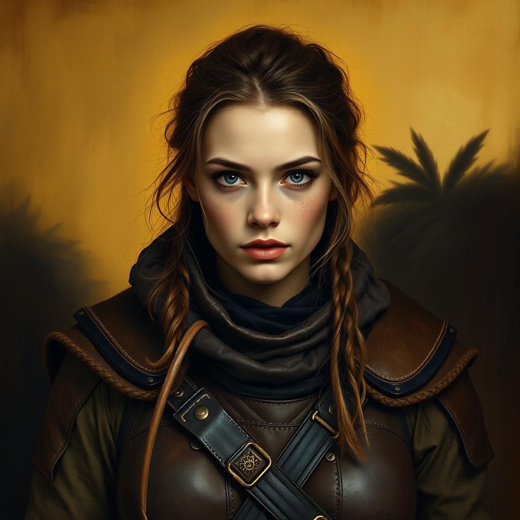 Brave Female Adventurer Portrait in Old Masters Style