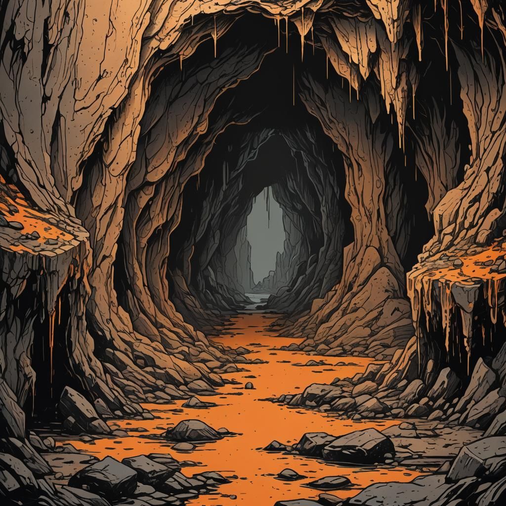 Dark Cavern: 80s Style Horror Art