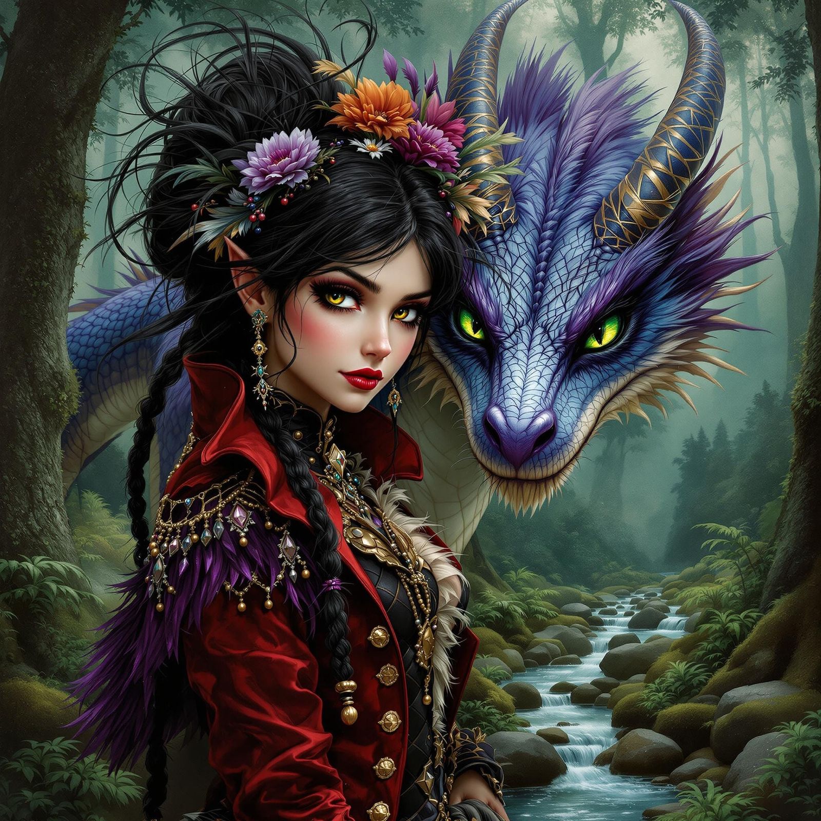 Whimsical Fairy Portrait in Airbrush Style