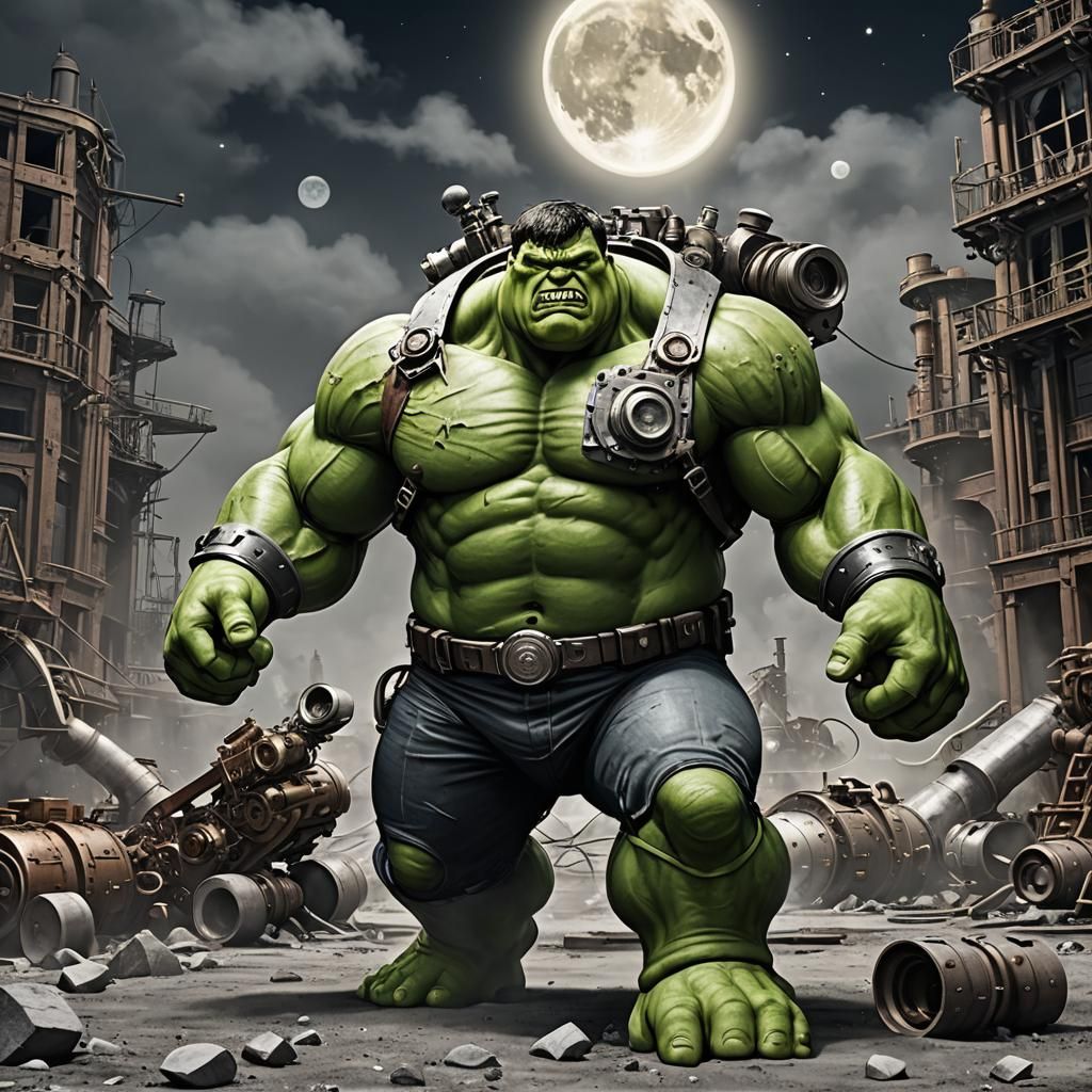 Epic Battle: Peter Griffin vs. Hulk on Moon