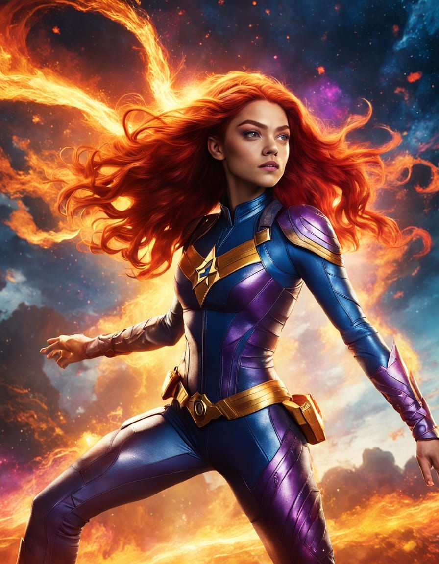 Odeya Rush as Starfire: Cinematic Comic Book Art