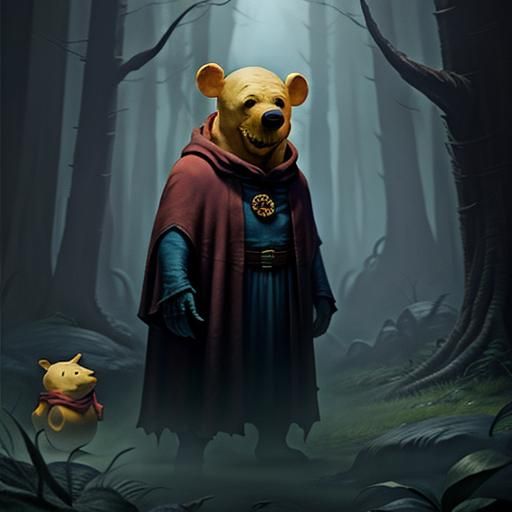 Mind Flayer as Winnie the Pooh: An Unsettling Mashup