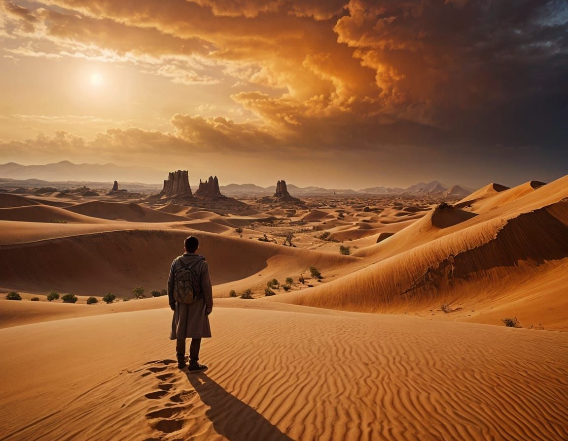 A Mysterious Figure Vanishes into the Fog