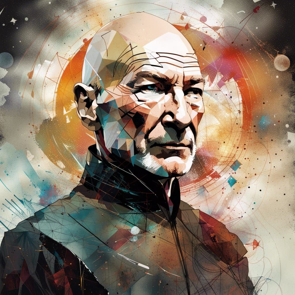 Captain Picard Portrait in Fine Art Style