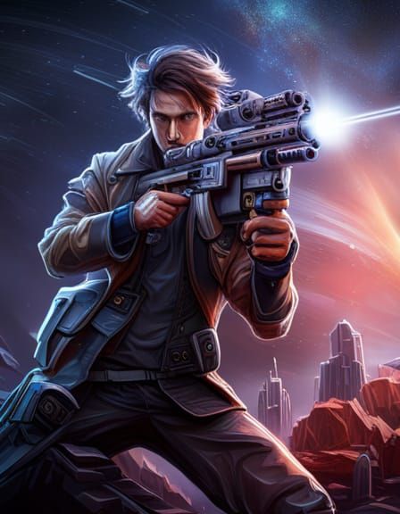 Hyperrealistic Sci-Fi Laser Rifle in Sharp Focus