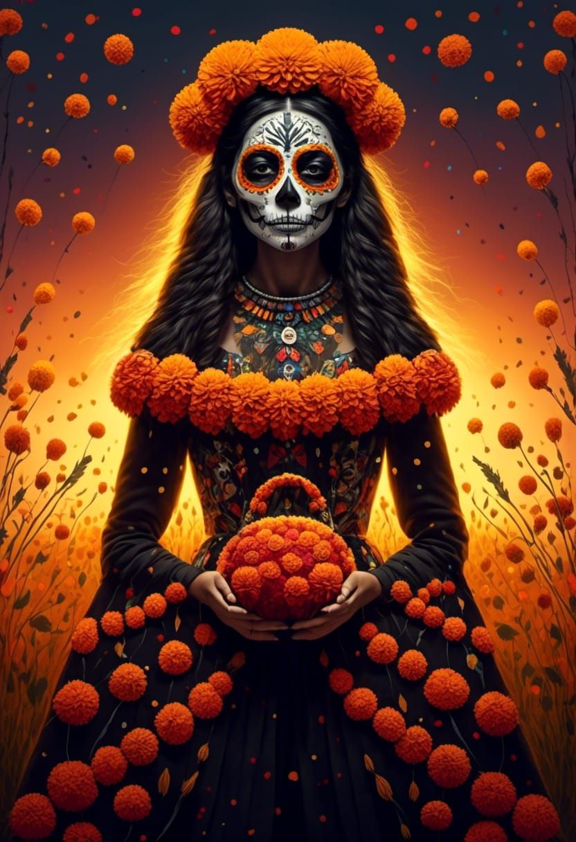 Radiant Harvest: A Mexican Folk Art Priestess