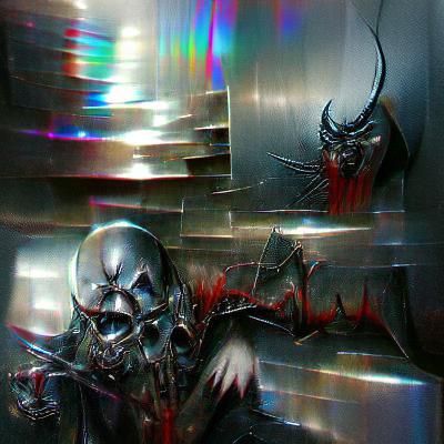 Sinister Metal Album Cover Art in Dark Fantasy Style
