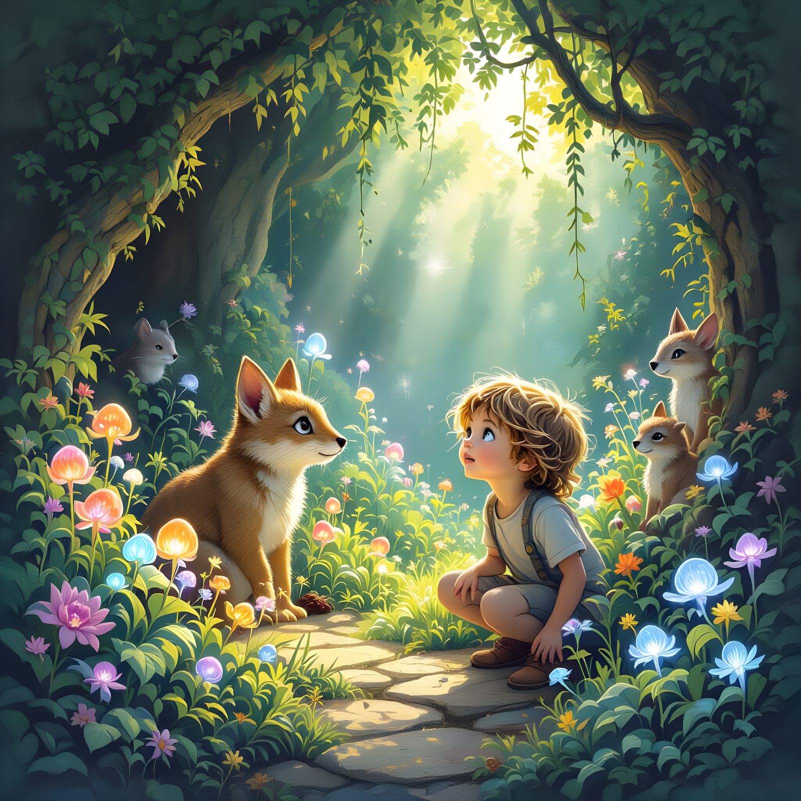 Child Discovers Magical Garden With Talking Animals