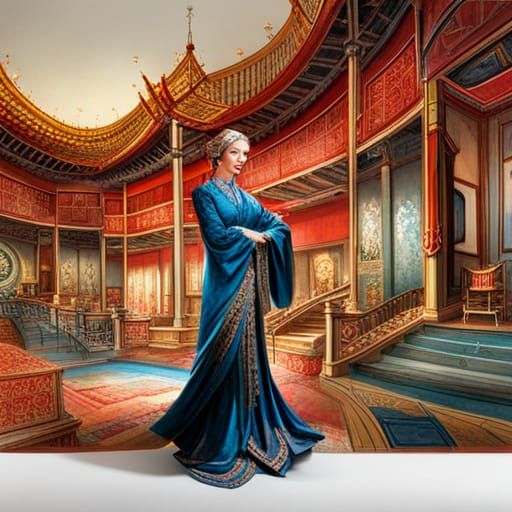 Intricate Chinese Palace Concept Art