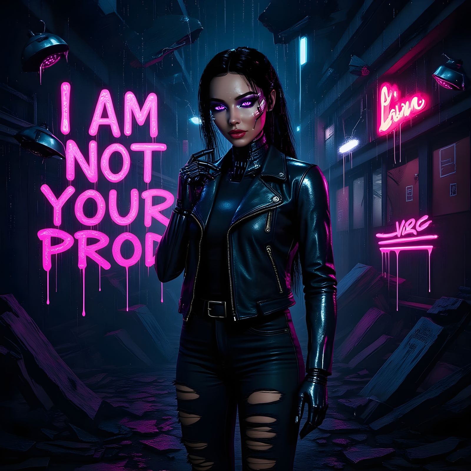 Chrome AI Emerges in Gritty Street Art Style