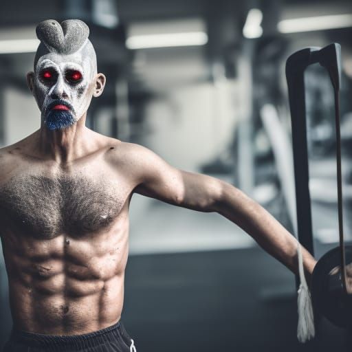 wendigo in gym shorts