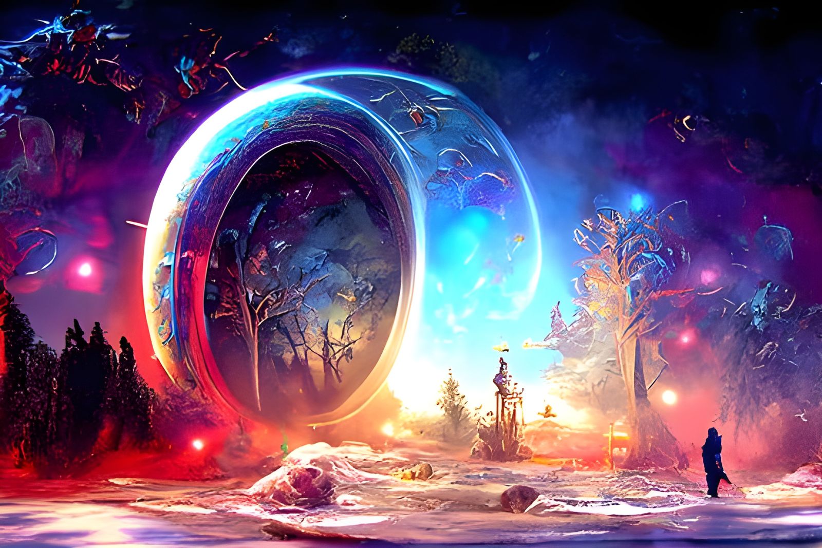 Mystical Ring Portals to Different Worlds