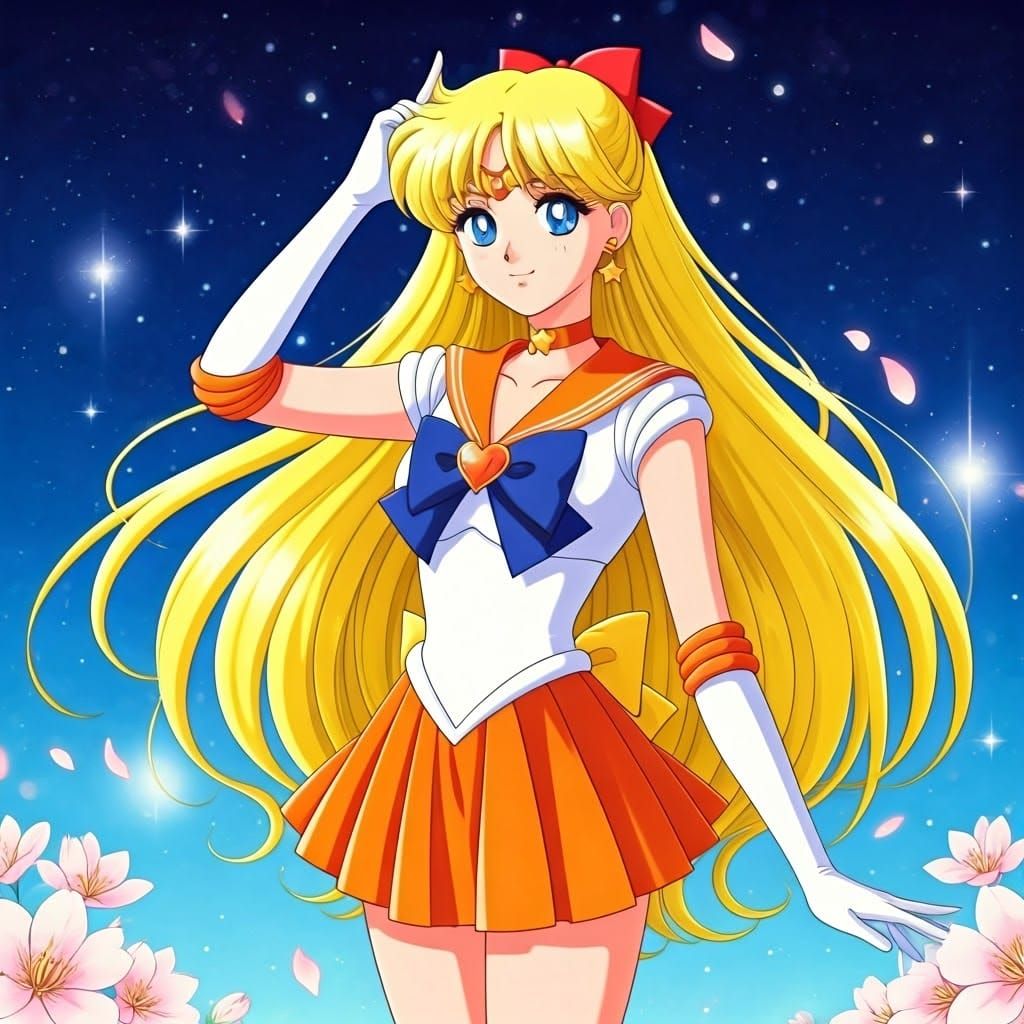 Sailor Venus in Retro Anime Style