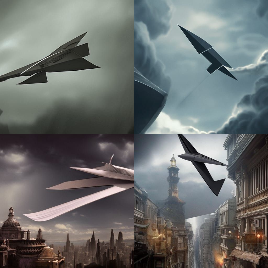 Epic Paper Plane in Digital Matte Painting