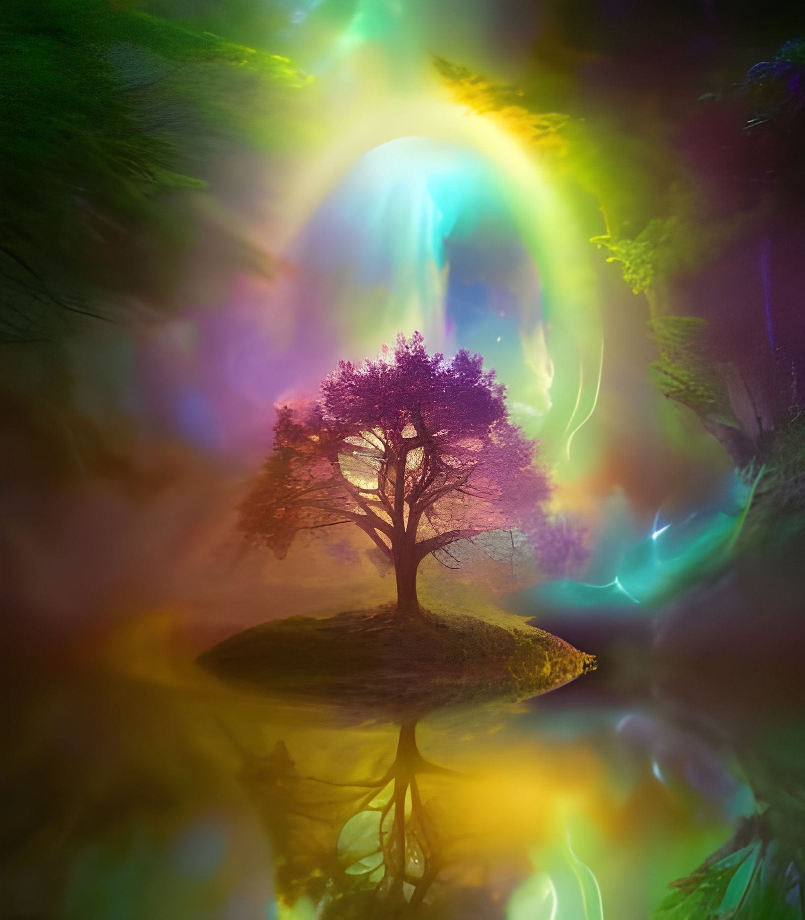 Mystical Portal in Fantasy Forest Landscape