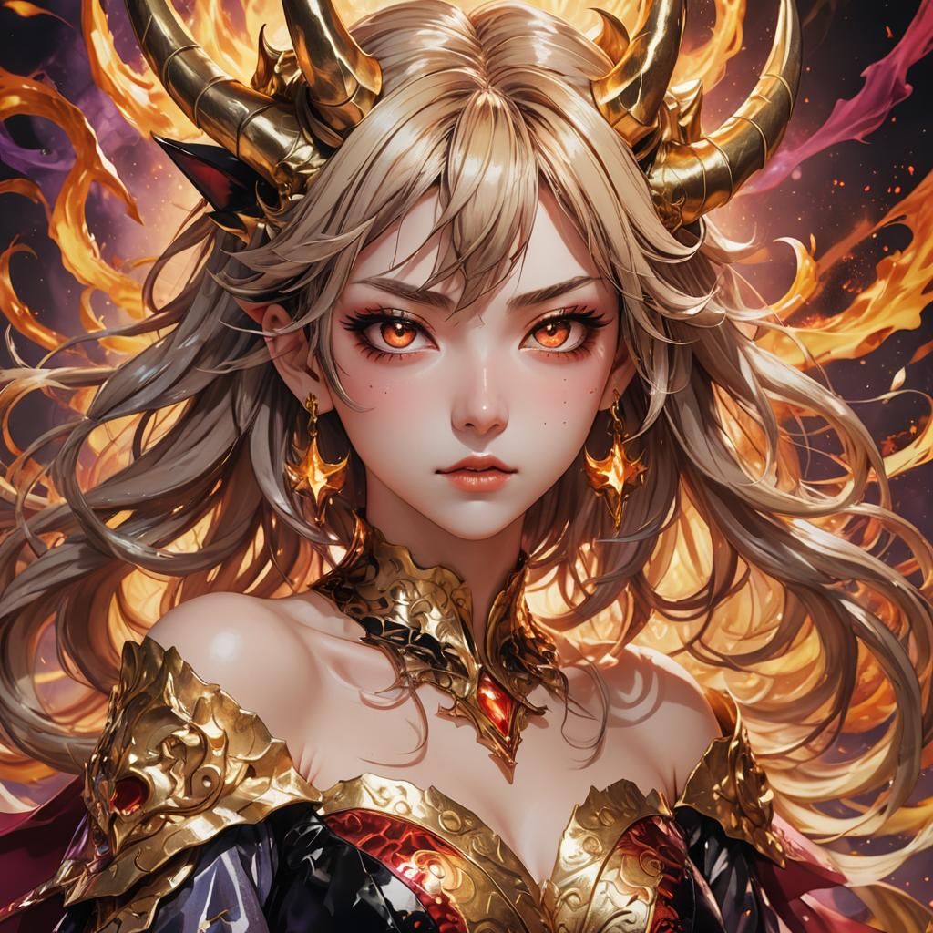 Demonic Transformation in Feminine Manga Style