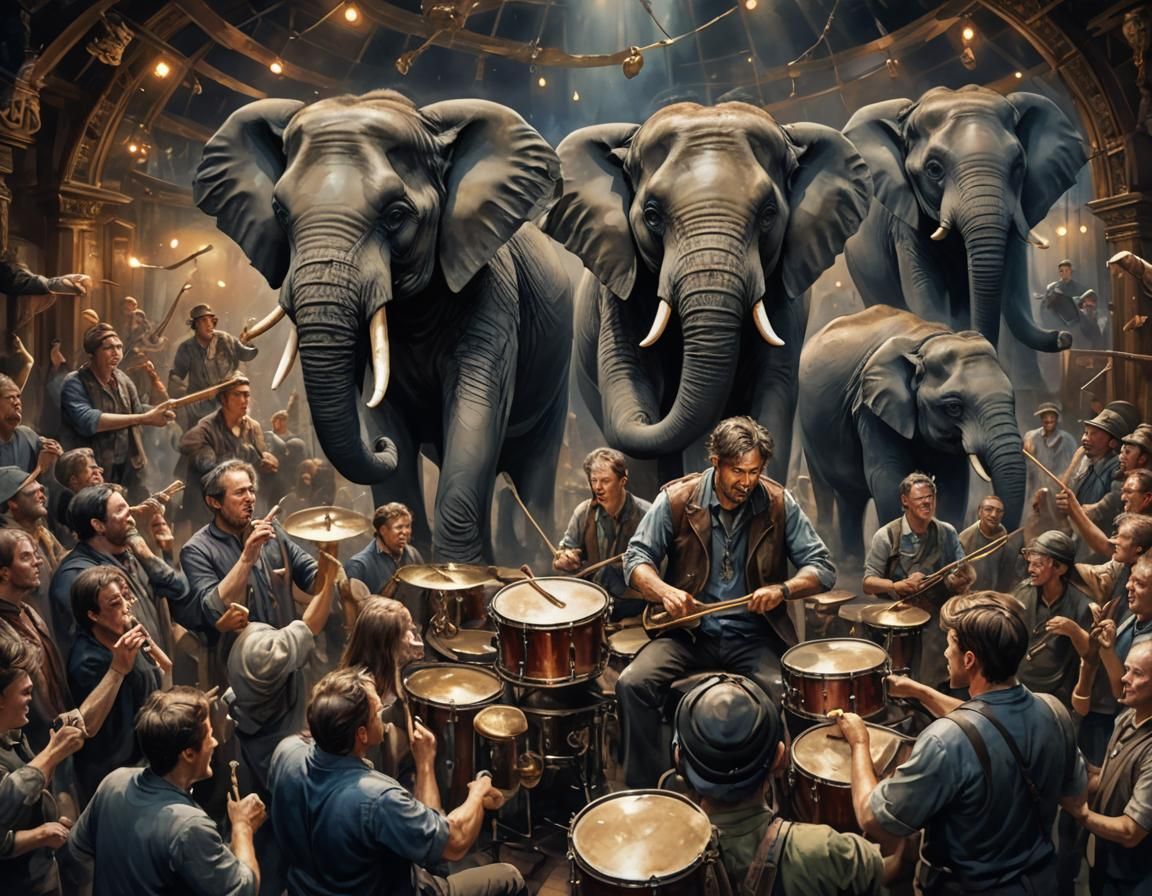 Elephants and Tambourines Play in Dark Fantasy Band